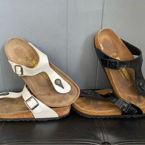 Lot 2 Birkenstock Madrid Sandal in Black & white 36/5 Women’s